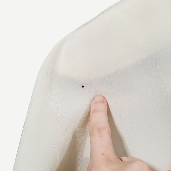 VTG Breckenridge Deep V-Neck Shirt Cream Size 8 Light Academia Womens - Picture 9 of 11